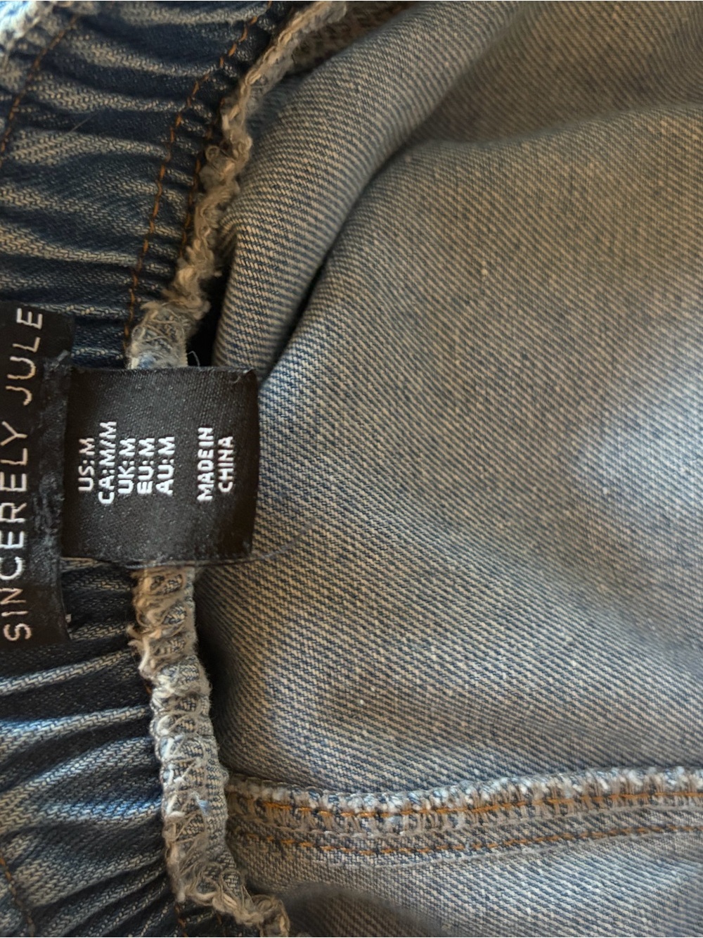 Sincerely Jules Straight Leg Pants in Light Blue Denim